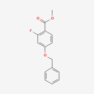 molecular formula C15H13FO3 B581413 4-(苄氧基)-2-氟苯甲酸甲酯 CAS No. 1221179-04-9