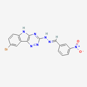 3-nitrobenzaldehyde (8-bromo-5H-[1,2,4]triazino[5,6-b]indol-3-yl)hydrazone