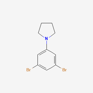 molecular formula C10H11Br2N B581414 1-(3,5-Dibromophenyl)pyrrolidine CAS No. 1245563-15-8