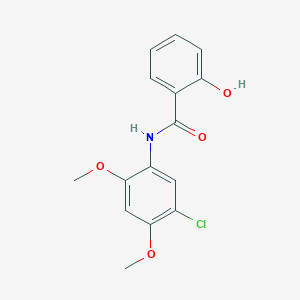 molecular formula C15H14ClNO4 B5814142 N-(5-chloro-2,4-dimethoxyphenyl)-2-hydroxybenzamide 