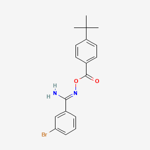 molecular formula C18H19BrN2O2 B5814153 3-bromo-N'-[(4-tert-butylbenzoyl)oxy]benzenecarboximidamide 