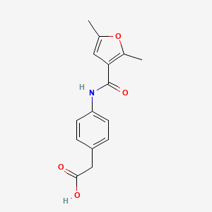 molecular formula C15H15NO4 B5814168 {4-[(2,5-dimethyl-3-furoyl)amino]phenyl}acetic acid 