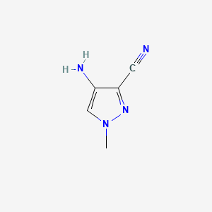 molecular formula C5H6N4 B581418 4-氨基-1-甲基-1H-吡唑-3-碳腈 CAS No. 1201935-84-3