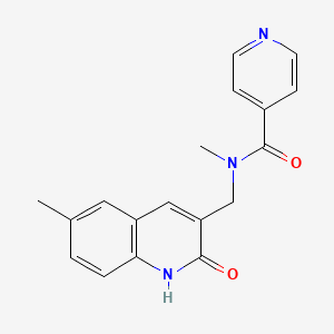 N-[(2-hydroxy-6-methyl-3-quinolinyl)methyl]-N-methylisonicotinamide