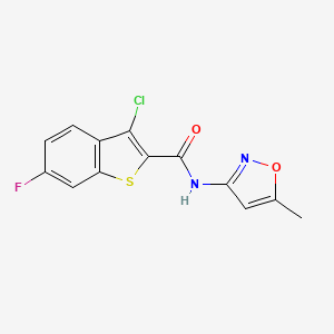 molecular formula C13H8ClFN2O2S B5814195 3-chloro-6-fluoro-N-(5-methyl-3-isoxazolyl)-1-benzothiophene-2-carboxamide 