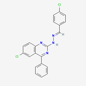 4-chlorobenzaldehyde (6-chloro-4-phenyl-2-quinazolinyl)hydrazone