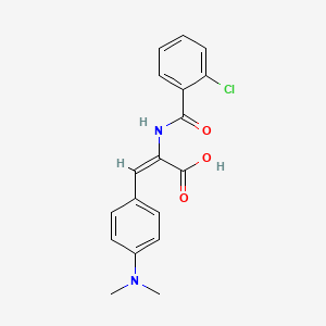 molecular formula C18H17ClN2O3 B5814227 2-[(2-chlorobenzoyl)amino]-3-[4-(dimethylamino)phenyl]acrylic acid 