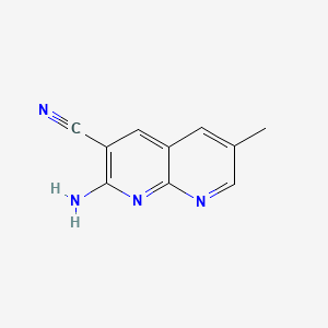 molecular formula C10H8N4 B581424 2-Amino-6-methyl-1,8-naphthyridine-3-carbonitrile CAS No. 1203499-48-2
