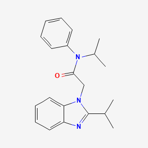 molecular formula C21H25N3O B5814254 N-isopropyl-2-(2-isopropyl-1H-benzimidazol-1-yl)-N-phenylacetamide 