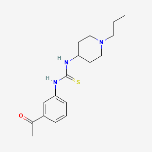 molecular formula C17H25N3OS B5814289 N-(3-acetylphenyl)-N'-(1-propyl-4-piperidinyl)thiourea 