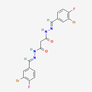 N'~1~,N'~3~-bis(3-bromo-4-fluorobenzylidene)malonohydrazide