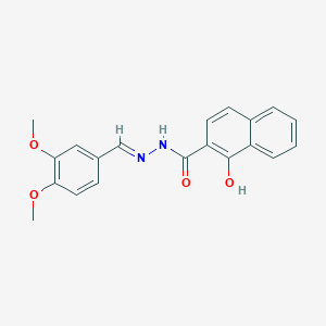 molecular formula C20H18N2O4 B5814311 N'-(3,4-dimethoxybenzylidene)-1-hydroxy-2-naphthohydrazide 