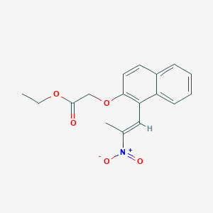 molecular formula C17H17NO5 B5814316 ethyl {[1-(2-nitro-1-propen-1-yl)-2-naphthyl]oxy}acetate 