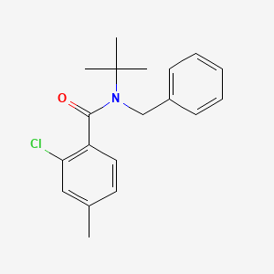 molecular formula C19H22ClNO B5814345 N-benzyl-N-(tert-butyl)-2-chloro-4-methylbenzamide 