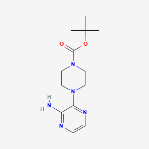 molecular formula C13H21N5O2 B581435 Tert-butyl 4-(3-aminopyrazin-2-yl)piperazine-1-carboxylate CAS No. 1208542-95-3