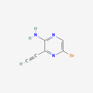 molecular formula C6H4BrN3 B581437 5-Bromo-3-ethynylpyrazin-2-amine CAS No. 1209289-08-6
