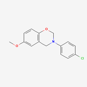 molecular formula C15H14ClNO2 B5814375 3-(4-氯苯基)-6-甲氧基-3,4-二氢-2H-1,3-苯并恶嗪 