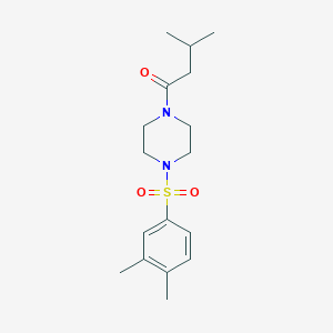 molecular formula C17H26N2O3S B5814398 1-[(3,4-dimethylphenyl)sulfonyl]-4-(3-methylbutanoyl)piperazine 