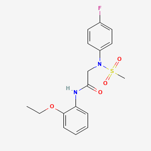 molecular formula C17H19FN2O4S B5814402 N~1~-(2-ethoxyphenyl)-N~2~-(4-fluorophenyl)-N~2~-(methylsulfonyl)glycinamide 