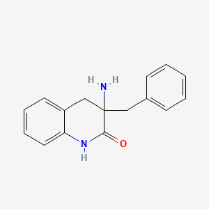 molecular formula C16H16N2O B581441 3-amino-3-benzyl-3,4-dihydroquinolin-2(1H)-one CAS No. 1211596-68-7