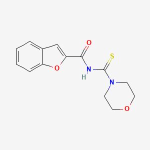 molecular formula C14H14N2O3S B5814412 N-(4-morpholinylcarbonothioyl)-1-benzofuran-2-carboxamide 