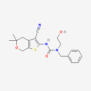 N-benzyl-N'-(3-cyano-5,5-dimethyl-4,7-dihydro-5H-thieno[2,3-c]pyran-2-yl)-N-(2-hydroxyethyl)urea