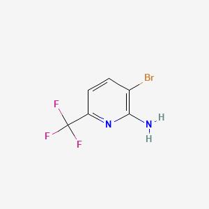 molecular formula C6H4BrF3N2 B581442 3-溴-6-(三氟甲基)吡啶-2-胺 CAS No. 1214361-39-3
