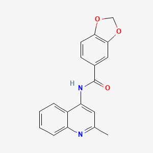 N-(2-methyl-4-quinolinyl)-1,3-benzodioxole-5-carboxamide