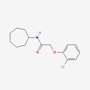 molecular formula C15H20ClNO2 B5814444 2-(2-chlorophenoxy)-N-cycloheptylacetamide 