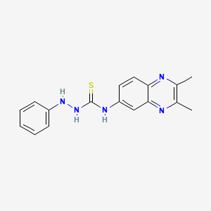 molecular formula C17H17N5S B5814460 N-(2,3-dimethyl-6-quinoxalinyl)-2-phenylhydrazinecarbothioamide CAS No. 5878-47-7