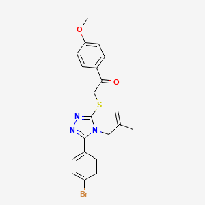 molecular formula C21H20BrN3O2S B5814468 2-{[5-(4-bromophenyl)-4-(2-methyl-2-propen-1-yl)-4H-1,2,4-triazol-3-yl]thio}-1-(4-methoxyphenyl)ethanone 