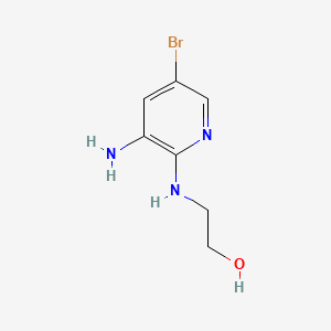 molecular formula C7H10BrN3O B581449 2-[(3-氨基-5-溴吡啶-2-基)氨基]乙醇 CAS No. 1216024-64-4