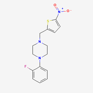 molecular formula C15H16FN3O2S B5814517 1-(2-fluorophenyl)-4-[(5-nitro-2-thienyl)methyl]piperazine 