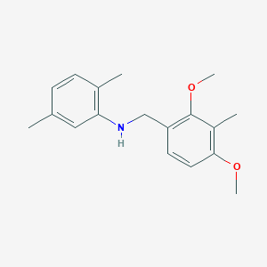 molecular formula C18H23NO2 B5814521 (2,4-dimethoxy-3-methylbenzyl)(2,5-dimethylphenyl)amine 