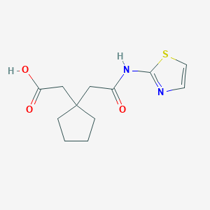 {1-[2-oxo-2-(1,3-thiazol-2-ylamino)ethyl]cyclopentyl}acetic acid