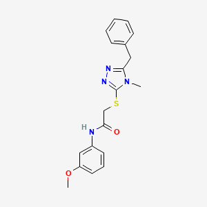 2-[(5-benzyl-4-methyl-4H-1,2,4-triazol-3-yl)thio]-N-(3-methoxyphenyl)acetamide