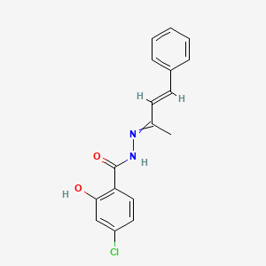 molecular formula C17H15ClN2O2 B5814548 4-chloro-2-hydroxy-N'-(1-methyl-3-phenyl-2-propen-1-ylidene)benzohydrazide 