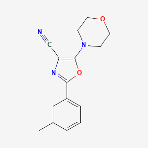 2-(3-methylphenyl)-5-(4-morpholinyl)-1,3-oxazole-4-carbonitrile