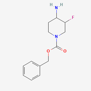 molecular formula C13H17FN2O2 B581458 4-氨基-3-氟哌啶-1-甲酸苄酯 CAS No. 1228631-13-7