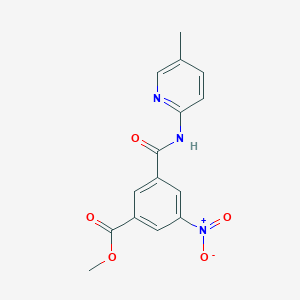 molecular formula C15H13N3O5 B5814606 methyl 3-{[(5-methyl-2-pyridinyl)amino]carbonyl}-5-nitrobenzoate CAS No. 6015-32-3