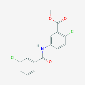 molecular formula C15H11Cl2NO3 B5814613 methyl 2-chloro-5-[(3-chlorobenzoyl)amino]benzoate 