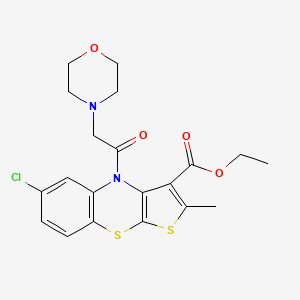 molecular formula C20H21ClN2O4S2 B5814647 ethyl 6-chloro-2-methyl-4-(4-morpholinylacetyl)-4H-thieno[2,3-b][1,4]benzothiazine-3-carboxylate 