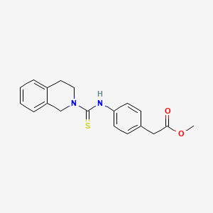 molecular formula C19H20N2O2S B5814655 methyl {4-[(3,4-dihydro-2(1H)-isoquinolinylcarbonothioyl)amino]phenyl}acetate 