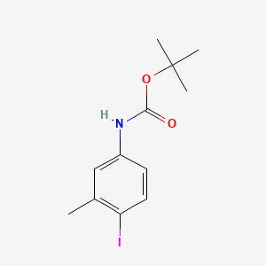 molecular formula C12H16INO2 B581466 叔丁基(4-碘-3-甲基苯基)氨基甲酸酯 CAS No. 1221793-58-3