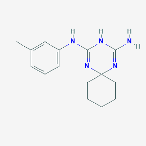 N-(3-methylphenyl)-1,3,5-triazaspiro[5.5]undeca-1,4-diene-2,4-diamine