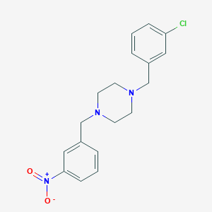 1-(3-chlorobenzyl)-4-(3-nitrobenzyl)piperazine