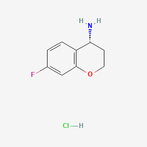 molecular formula C9H11ClFNO B581469 (R)-7-氟色满-4-胺盐酸盐 CAS No. 1266230-22-1