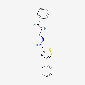 4-phenyl-3-buten-2-one (4-phenyl-1,3-thiazol-2-yl)hydrazone