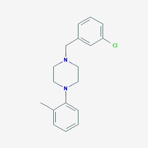 molecular formula C18H21ClN2 B5814707 1-(3-chlorobenzyl)-4-(2-methylphenyl)piperazine 