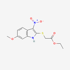 ethyl [(6-methoxy-3-nitro-1H-indol-2-yl)thio]acetate